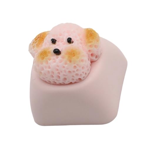 Anpassbare Kunstharz-Tastenkappen mit Welpen-Motiv, mechanische Tastatur-Tastenkappe mit ergonomischer und rutschfester mechanischer Tastatur, mit Hundefigur von Whltzf