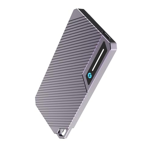 Externes Festplattengehäuse inklusive 2 Typ-C-Kabel für mehrere Geräte, Datenspeicherlösung, Wärmeableitung, Aluminiumgehäuse von Whltzf