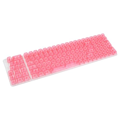Jelly Clear Tastenkappen, OEM-Höhe mit Backklit, für die meisten mechanischen Tastaturschalter mit ergonomischen Tastenkappen, 115 Stück von Whltzf
