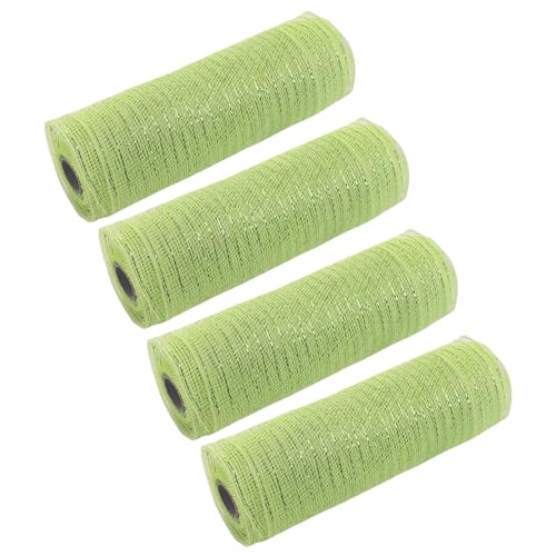 Netzband für Weihnachtsbaumschmuck, wasserdicht, für Schleifen, Kränze und Geschenkkorb, mehrfarbig, 4 Stück, Weihnachtsbaum-Netzband von Whltzf