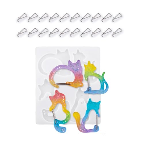 Silikonform aus Kunstharz für Schmuck, Katzenform, Werkzeug für Ohrringe, geeignet für die Herstellung von Ohrringen und Anhängern, kreatives Kunstharz-Kunstzubehör Silikonform aus Kunstharz für Schmuck, Katzenform, Werkzeug für Ohrringe, geeignet für die Herstellung von Ohrringen und Anhängern, kreatives Kunstharz-Kunstzubehör von Whltzf