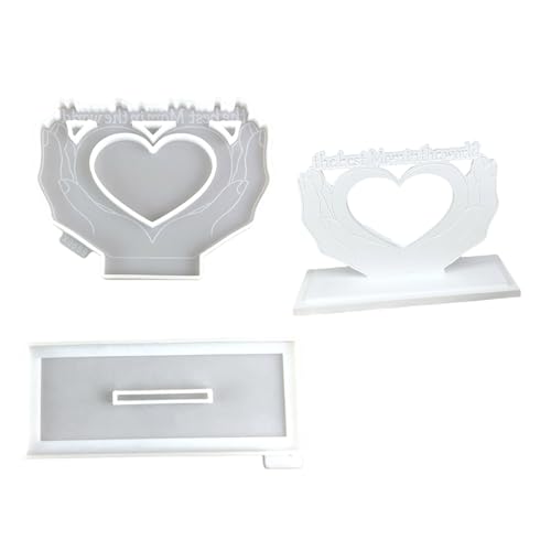 Silikonform mit Herz-Designs, stabile Silikonform für herzförmige Harzrahmen und einzigartige Kreation zum Backen und Einfrieren Silikonform mit Herz-Designs, stabile Silikonform für herzförmige Harzrahmen und einzigartige Kreation zum Backen und Einfrieren von Whltzf