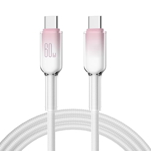 Whltzf 60W Eiskristall Schnelles Ladekabel Doppelend Typ C Datenkabel Stromversorgungsdraht Mit Multi Gerätekompatibilität von Whltzf