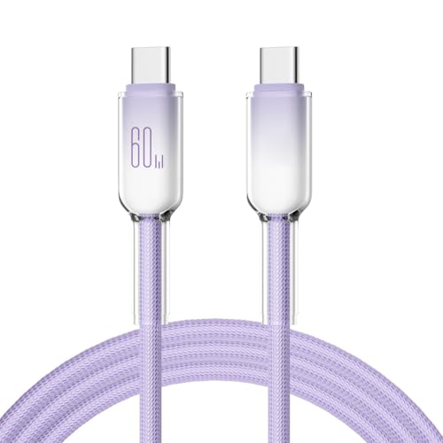 Whltzf 60W Eiskristall Schnelles Ladekabel Doppelend Typ C Datenkabel Stromversorgungsdraht Mit Multi Gerätekompatibilität von Whltzf