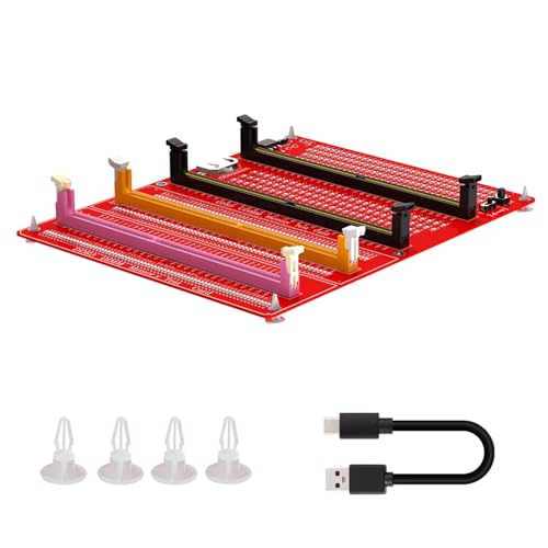 Whltzf DDR3/4/5 RDIMM/UDIMM Speichertester Mit LED Indikatoren USB C Netztest Test Taste Computer DDR3/4/5 Speichertestkarten Speichermodulmodul Diagnoseadapter von Whltzf