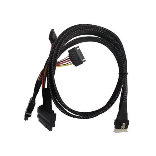 Whltzf SFF8654 (8i) Bis 2xSFF8639 NVME Kabel Externe Interne 12/24 Gbit/s Kabel Ersatzkabel Für PC Datenspeicherübertragungsdraht von Whltzf