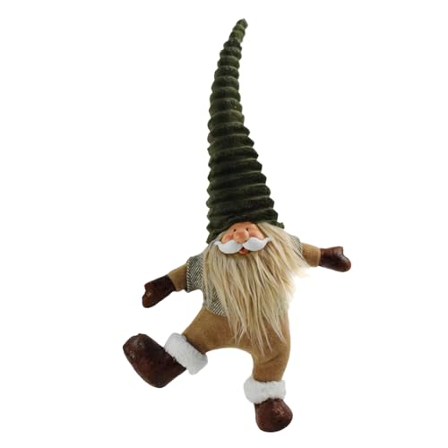 Whltzf Zwerge Figur Stehende Puppen Einzelfuß Zwerg Figur Dekoration für Büro Schreibtische Polyester Weihnachten Weihnachtsmann Ornament Dekorative Zwerge Skulptur von Whltzf