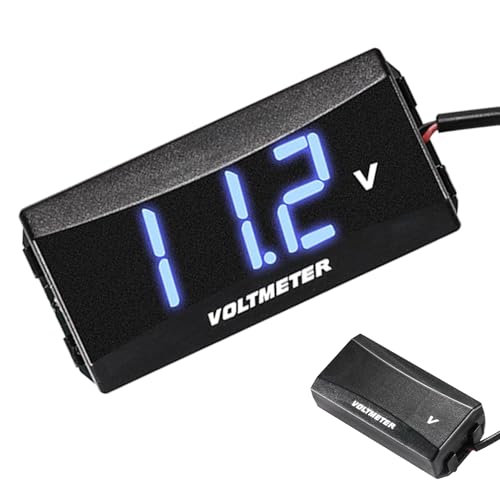 Batteriespannungsmessung - Spannungsprüfer, Batteriemonitor | 12V Auto Batteriespannungsmesser, praktischer Spannungsmesser für Monitor von Whnbuij