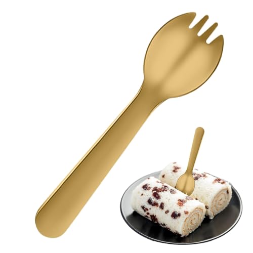 Dessertlöffel – Dessertlöffel aus leichtem Edelstahl | Cake Fruit Forks, verschleißfest und tropfsicher, Küchenzubehör für Schnitzel, Ramen von Whnbuij