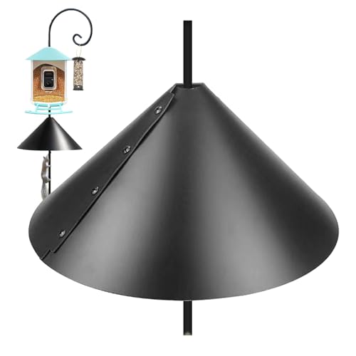 Eichhörnchensichere Schallwand – Premium-Eichhörnchenschutz für Vogelfutterspender, einfach zu installieren, Eichhörnchensicher, Vogelfutterstegschutz, verstellbare Stangenhalterung von Whnbuij