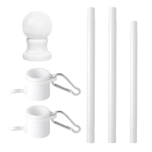 Fahnenmast-Set, Montageset für LKW-Flaggenmasten - vielseitiger und robuster Fahnenmast für LKW | Edelstahl Fahnenmasten für den Außenbereich des Hauses, Mast-Set d von Whnbuij
