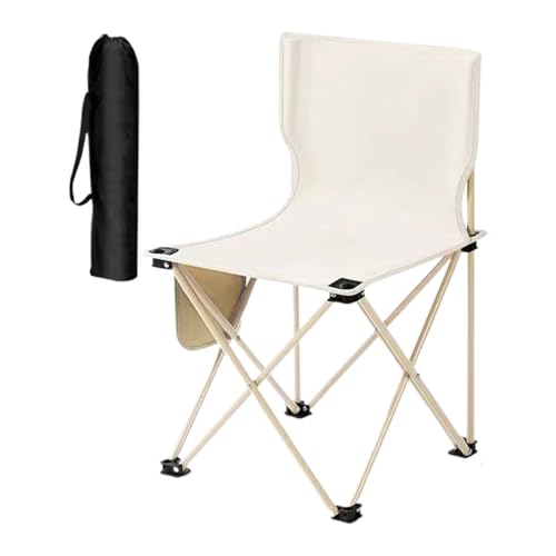 Faltbarer Campingstuhl, Outdoor-Klappstuhl, tragbarer Strandstuhl | Halterung 286 lb, Campingausrüstung mit Aufbewahrungstasche für Reisen, Picknick, Strand, Festival, Wandern, Backpack von Whnbuij