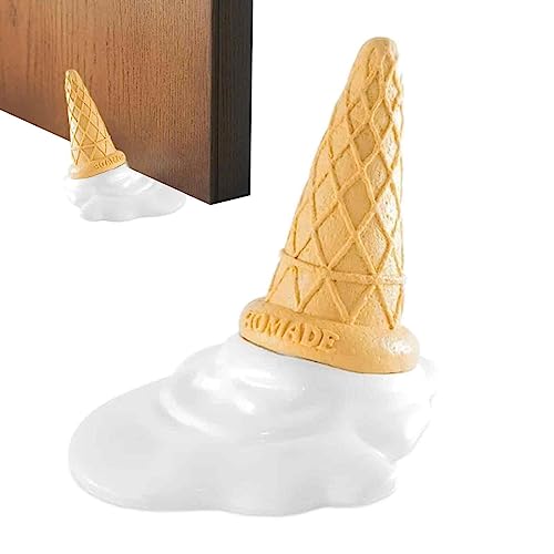 Fantasie-Türstopper – Lustiger Wandschutz | Bodenstopper in Bananen- oder Eisform, rutschfester Riegel für Bodenschutz aus Hartholz im Innenbereich von Whnbuij