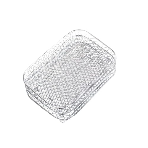 Grillrost der Heißluftfritteuse - drei stapelbare Gestelle | 21 x 14 x 9,1 cm Toastgestell Dörrgestelle für Heißluftfritteusen mit Doppelkörben,Mehrschichtige Gestelle aus Edelstahl 304 Grillrost der Heißluftfritteuse - drei stapelbare Gestelle | 21 x 14 x 9,1 cm Toastgestell Dörrgestelle für Heißluftfritteusen mit Doppelkörben,Mehrschichtige Gestelle aus Edelstahl 304 von Whnbuij