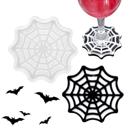Halloween Spinnennetz Silikonform Harzform für Halloween Untersetzer Silikonformen Antihaft Silikonformen | Silikonharz Form für Untersetzer Portable Re von Whnbuij