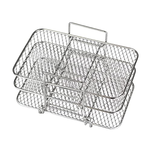 Halterung für Luftfritteuse – Halterung für Dörrgerät aus Edelstahl | Zubehör für Fritteusen-Tablett kompatibel mit Niinja, Trockenrost mit 3 Schichten für Luftfritteuse von Whnbuij