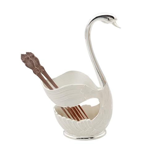 Kaffeelöffelhalter in Schwanenform – eleganter Aufbewahrungsständer für Gabeln und Löffel, westlicher Besteck-Organizer | Utensilienhalter aus Metall in Schwanenform von Whnbuij