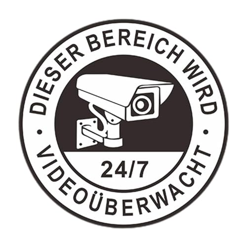 Kameraschilder – Sicherheitskameraschilder, Schilder zur Überwachung von Privatgrundstücken | 24-Stunden-Videoüberwachungsaufkleber für den Außenbereich mit auffälliger Größe, Kamera-Alarmsystem-Aufkl Kameraschilder – Sicherheitskameraschilder, Schilder zur Überwachung von Privatgrundstücken | 24-Stunden-Videoüberwachungsaufkleber für den Außenbereich mit auffälliger Größe, Kamera-Alarmsystem-Aufkl von Whnbuij