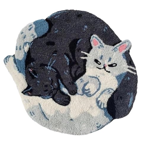 Katzenbadematte - Eleganter weicher Katzenteppich, dicker und wasserabsorbierender Duschteppich | Entzückender Badezimmerteppich mit umarmendem Katzenmuster mit rutschfester Unterstützung, d Katzenbadematte - Eleganter weicher Katzenteppich, dicker und wasserabsorbierender Duschteppich | Entzückender Badezimmerteppich mit umarmendem Katzenmuster mit rutschfester Unterstützung, d von Whnbuij