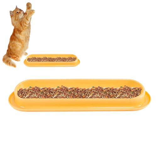 Katzenfutter-Wassernäpfe – 15 Grad auslaufsicherer, geneigter Futternapf | Erhöhtes, nicht verschüttetes Haustier-Tablett, Reise-Hundenapfspender und Bewässerungsspender für Kätzchen, Welpen und von Whnbuij