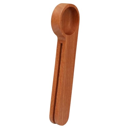 Messlöffel mit Gravur, Holz Kaffeelöffel mit Verriegelungsclip, Wiederverwendbarer Messlöffel für Kaffeebohnen, Teepulver und Badesalz, Holzlöffel mit langem Griff, Löffel von Whnbuij