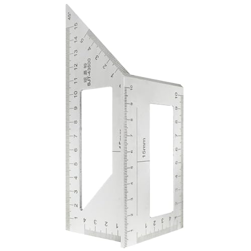 Mitre - -Herrscher - T -förmige Holzbearbeitung Herrscher | 45/90 Grad Square Prospractor Drawing Lineal | Hochvorbereitungsdreieckslineer, Layout -Messwerkzeug für Holzbearbeitungsprojekte von Whnbuij
