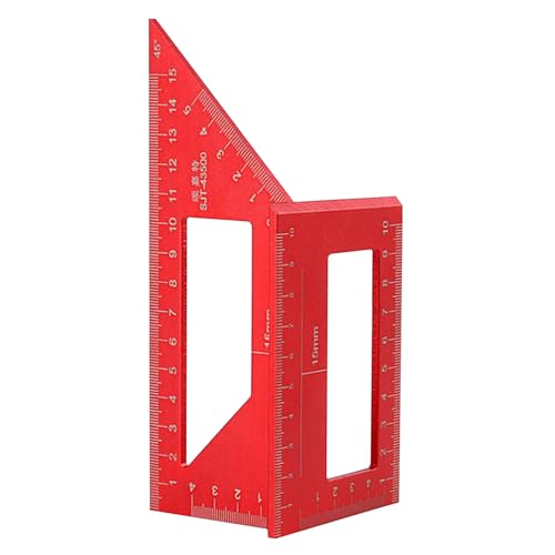 Multi-Winkel-Messherrscher-T-förmige Holzbearbeitung Herrscher | 45/90 Grad Square Prospractor Drawing Lineal | Hochvorbereitungsdreieckslineer, Layout -Messwerkzeug für Holzbearbeitungsprojekte von Whnbuij