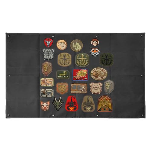Patch Display Board – stabiler Patch Halter aus robustem Nylon faltbar | Leichtes Wandorganisationszubehör, langlebige Anzeigetafel für einfache Installation für ID-Stempel, Band von Whnbuij
