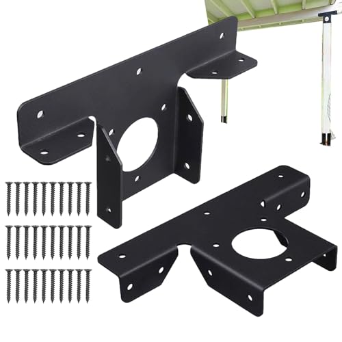 Pergola-Verlängerungshalterungen – 2 Stück, 3-Wege-T-Halterungen, Verlängerungsverbinder für Pergolen, verstellbare Halterungen mit 30 selbstschneidenden Schrauben Pergola-Verlängerungshalterungen – 2 Stück, 3-Wege-T-Halterungen, Verlängerungsverbinder für Pergolen, verstellbare Halterungen mit 30 selbstschneidenden Schrauben von Whnbuij