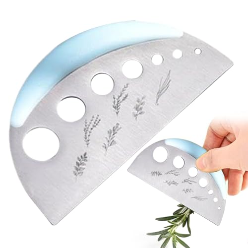 Rosendorn Entferner,7 Löcher Streifen Blumen Werkzeug - 2 in 1 Edelstahl Gewürzschneider Gartenschneider für Kohl Thymian von Whnbuij