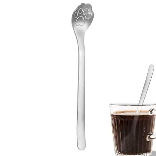 Rührlöffel für Getränke – leichte Kaffeelöffel aus Edelstahl mit Katzenklauen | Niedliche Dessertlöffel, rostfrei, tragbarer Kaffeelöffel für Eiscreme, Tee, Boi von Whnbuij