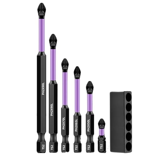 S2 Elektrische Bit-Sets – 6 Präzisions-Schraubendreher-Bit-Kit, Hochwerkzeugsatz | Multi-Size Fahrer, hohes Drehmoment Schlagbit, Reparaturzubehör S2 Elektrische Bit-Sets – 6 Präzisions-Schraubendreher-Bit-Kit, Hochwerkzeugsatz | Multi-Size Fahrer, hohes Drehmoment Schlagbit, Reparaturzubehör von Whnbuij
