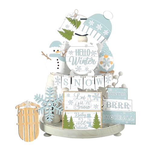 Tiered Tray Deko | 16 Teile Weihnachtsdeko Schneeflocken Etagere Deko,Saisonale Tischdekoration Als Zentrale,Für Wohnzimmer Schlafzimmer Küche Büro Und Zuhause Tiered Tray Deko | 16 Teile Weihnachtsdeko Schneeflocken Etagere Deko,Saisonale Tischdekoration Als Zentrale,Für Wohnzimmer Schlafzimmer Küche Büro Und Zuhause von Whnbuij