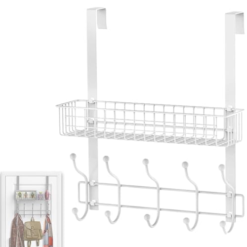 Tür-Organizer – schwerer Kleiderbügel, Multi-Hook-Rack | Haken zur Aufbewahrung von Platz für Badezimmer, Schlafzimmer, Küche, Arbeitszimmer, Wohnzimmer, Schrank, Schlafsaal, Wohnung, Bus Tür-Organizer – schwerer Kleiderbügel, Multi-Hook-Rack | Haken zur Aufbewahrung von Platz für Badezimmer, Schlafzimmer, Küche, Arbeitszimmer, Wohnzimmer, Schrank, Schlafsaal, Wohnung, Bus von Whnbuij