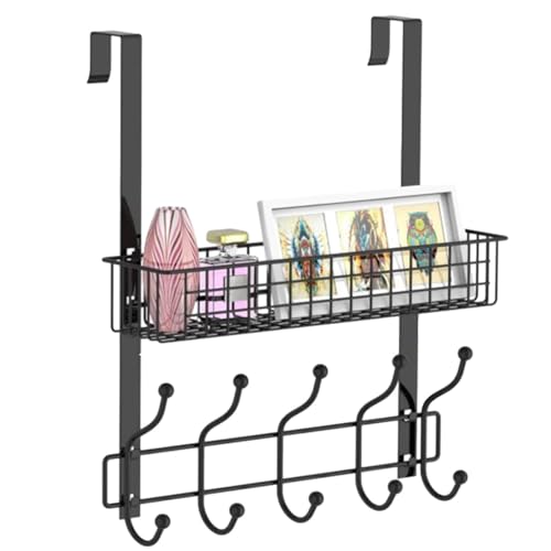 Tür-Organizer – schwerer Kleiderbügel, Multi-Hook-Rack | Haken zur Aufbewahrung von Platz für Badezimmer, Schlafzimmer, Küche, Arbeitszimmer, Wohnzimmer, Schrank, Schlafsaal, Wohnung, Bus Tür-Organizer – schwerer Kleiderbügel, Multi-Hook-Rack | Haken zur Aufbewahrung von Platz für Badezimmer, Schlafzimmer, Küche, Arbeitszimmer, Wohnzimmer, Schrank, Schlafsaal, Wohnung, Bus von Whnbuij