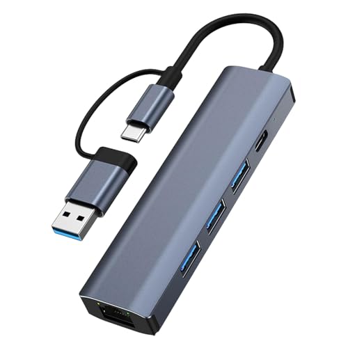 USB C Ethernet Adapter, USB auf Ethernet, Adapter für Ethernet-Kabel mit mehreren Anschlüssen, USB-Netzwerkadapter, praktischer USB-Adapter, Gigabit Ethernet Internetadapter Rj45 für dis USB C Ethernet Adapter, USB auf Ethernet, Adapter für Ethernet-Kabel mit mehreren Anschlüssen, USB-Netzwerkadapter, praktischer USB-Adapter, Gigabit Ethernet Internetadapter Rj45 für dis von Whnbuij