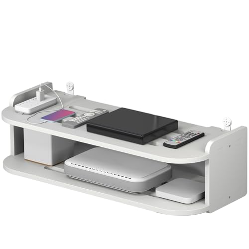 Wandhalterung für Router – Multimedia-Konsolen-Regale zur Wandmontage | TV-Halterung für mehrere Nägel, elegante Multi-Projektorhalterung Wandhalterung für Router – Multimedia-Konsolen-Regale zur Wandmontage | TV-Halterung für mehrere Nägel, elegante Multi-Projektorhalterung von Whnbuij