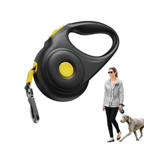 Whnbuij Einziehbarer Hundegurt, halbautomatisch, Sicherheitsausrüstung, Sofort-Stopp-Werkzeug für weniger als 75 kg Rassen, Hinterhof, Wandern von Whnbuij