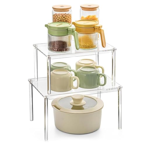 Whnbuij Kabinett Gewürzregal - Display Acryl, Schrank Organizer, kratzfestes Schreibtisch Riser Display Kochständer Soda Dose sammelbar Whnbuij Kabinett Gewürzregal - Display Acryl, Schrank Organizer, kratzfestes Schreibtisch Riser Display Kochständer Soda Dose sammelbar von Whnbuij