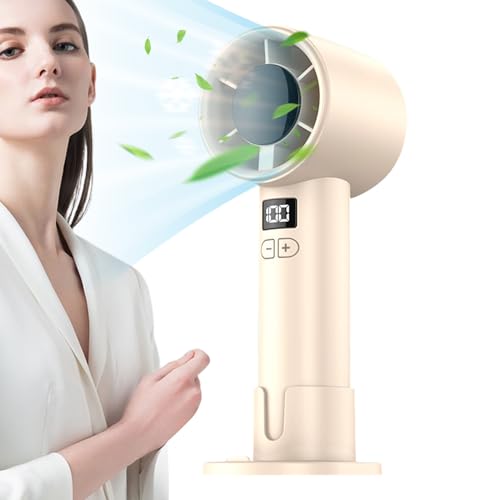 Whnbuij Tragbarer Handventilator Wiederaufladbar | Persönlicher Reisebegleiter,Mit Griff Für Urlaub Auto Outdoor von Whnbuij
