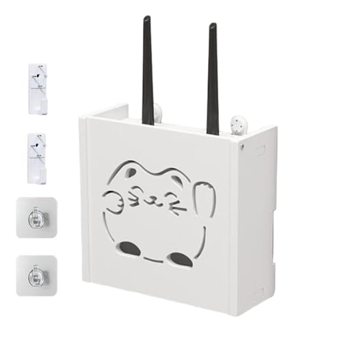 WiFi Router Aufbewahrungsbox - Moderner Kabelmanagement-Organizer, versteckte Routerbox | Wandmontage Router Hider Box, Wandmontage WiFi Router Aufbewahrung, Wireless Router Case, Kabel von Whnbuij