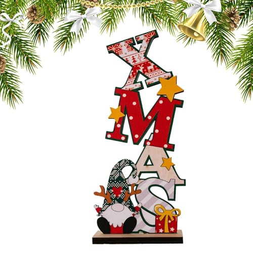 Zwerge Alphabet Ornamente - Wichtel Tischdekoration Wichtel Weihnachtsschilder | Weihnachtsschild Alphabet Ornamente 'Alphabet', Dekoration für Tabletts auf mehreren Ebenen von ar von Whnbuij