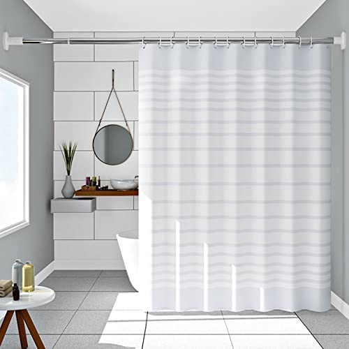 Duschvorhang 120 X 200, Duschvorhang Gestreift Peva Gestreift Weiß Anti Schimmel Shower Curtain Waschbar für Heim Schlafsäle von Whoiy