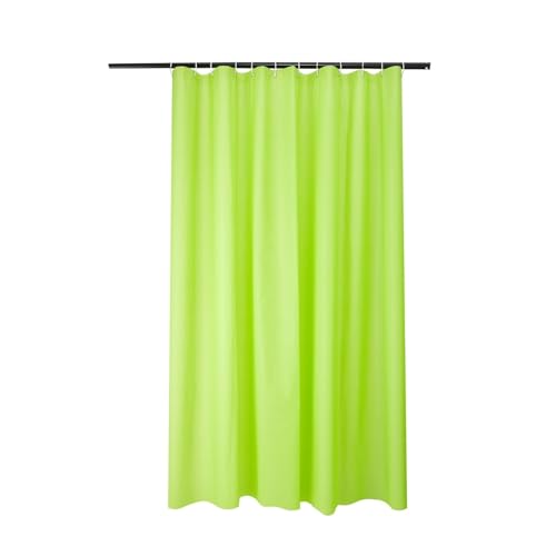 Duschvorhang Grün 200 Lang, Badvorhang peva Einfarbig Anti Schimmel Shower Curtain Wasserdicht für Badewanne und Dusche mit Duschvorhangringe 180 x 200 cm von Whoiy
