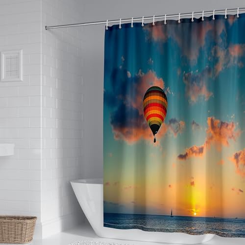 Whoiy Duschvorhänge 240 x 200 Polyester Bunt Waschbar, Duschvorhänge Textil Stoff Ocean Naturlandschaft Motiv Badewannenvorhang für Badewanne und Dusche mit Duschvorhangringe Whoiy Duschvorhänge 240 x 200 Polyester Bunt Waschbar, Duschvorhänge Textil Stoff Ocean Naturlandschaft Motiv Badewannenvorhang für Badewanne und Dusche mit Duschvorhangringe von Whoiy
