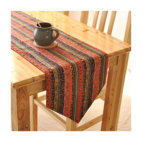 Whoiy Herbst Tischläufer 220, Tischläufer Herbstlich Modern 30cm Baumwolle und Leinen Rot Braun Vintage-Muster Geburtstag Tischdeko Whoiy Herbst Tischläufer 220, Tischläufer Herbstlich Modern 30cm Baumwolle und Leinen Rot Braun Vintage-Muster Geburtstag Tischdeko von Whoiy