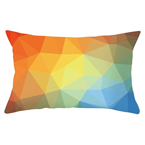 Whoiy Kissenbezug 30X50 Modern, Zierkissen Boho Polyester Kissenhüllen 1Stück Geometrische Muster Bunt für Stuhl Sofa Wohnzimmer Schlafzimmer von Whoiy
