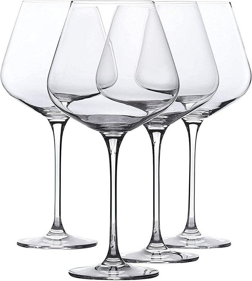 Whole Housewares Weinglas 4er-Set Weinglas-Set 850 ml Kristall für Rot- und Weißwein, Klar 1glas von Whole Housewares
