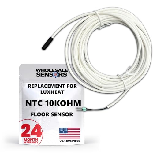 LuxHeat Ersatz-Temperatur-Bodensensor für strahlende Fußbodenheizung, NTC 10 kOhm, 3 m Sonde, 24 Monate Garantie von Wholesale Sensors