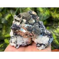 Bergkristall, Pyrit Sphalerit Galena Madan - Bulgarien Naturkristalle, Mineralien, Exemplare, Cluster, Mitbringsel von WholesaleMineralsBox